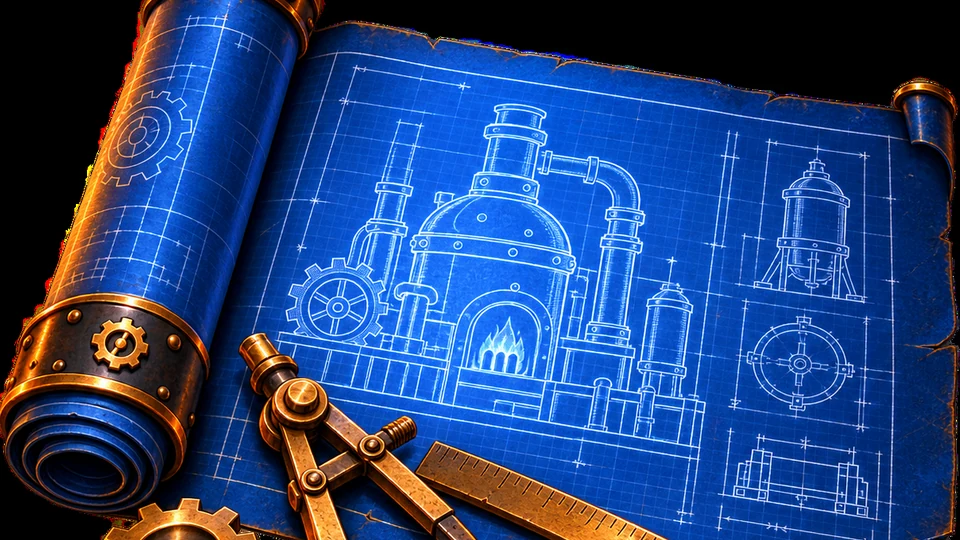 Blueprints guide artwork